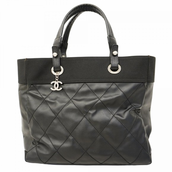 Chanel Paris-Biarritz canvas tote bag, black, for women - Picture 1 of 10